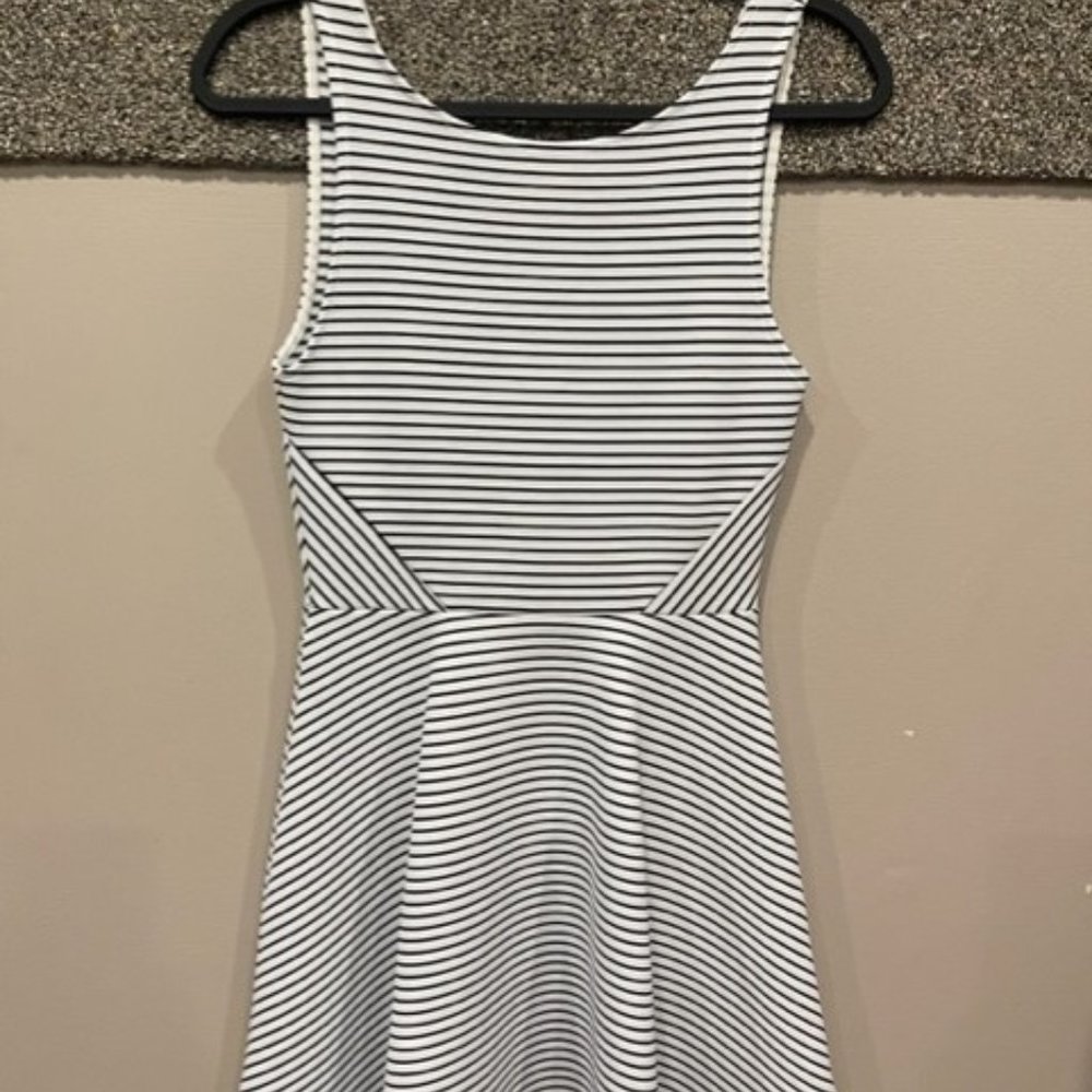 Black and White Striped Dress